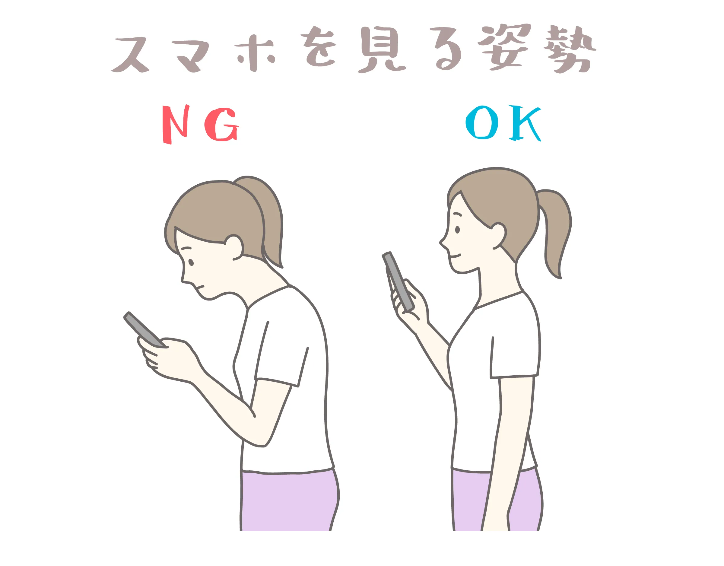 ストレートネックと首こりの関係を示すイラスト